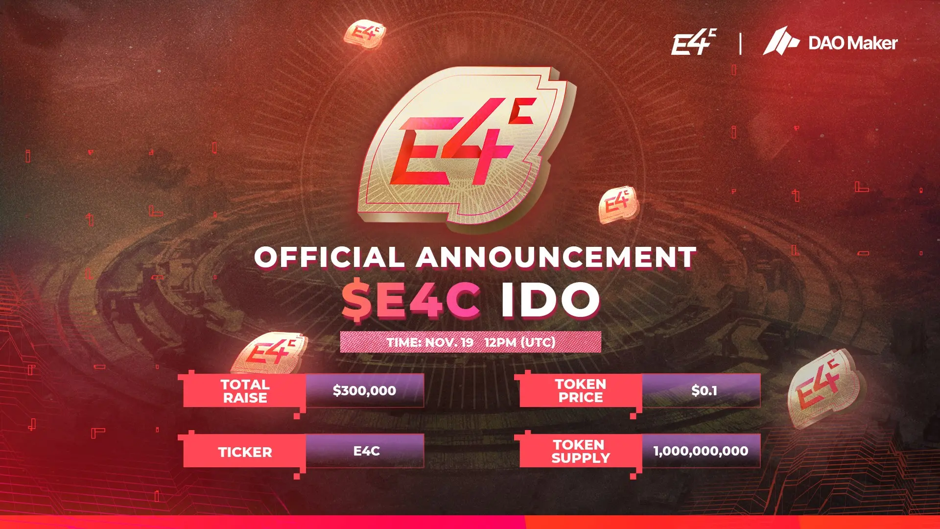 E4CはDAO MakerでIDOを行うことを発表しました：Suiのゲームエコシステムに新たな章を開く