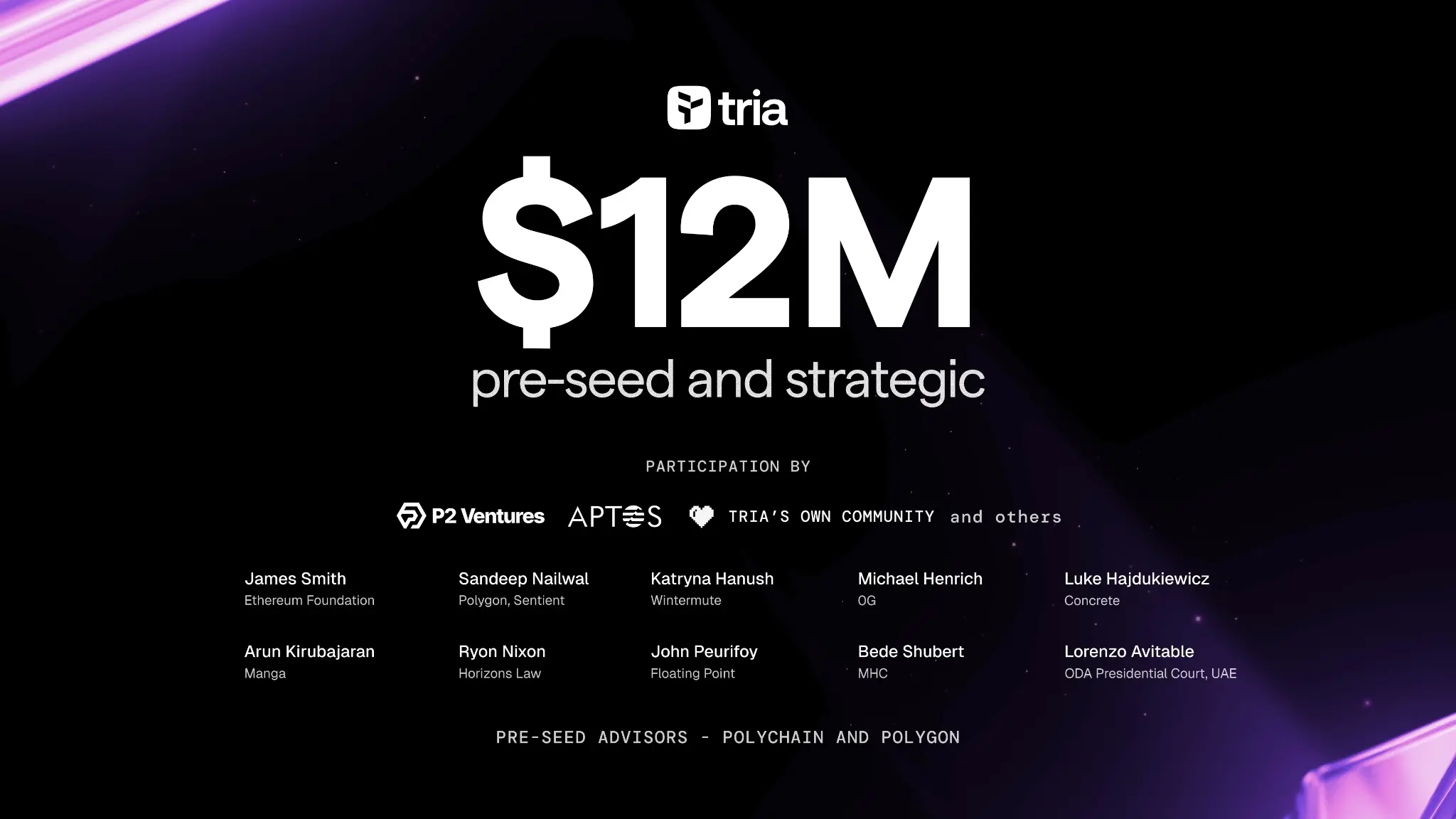 Tria는 1200만 달러의 자금을 조달하여 인간과 AI를 위한 자가 관리 디지털 은행 및 결제 인프라가 되는 것을 목표로 합니다
